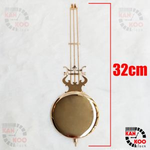 Cây lắc dao động xi vàng 32cm, dùng cho đồng hồ treo tường, đồng hồ gỗ, gỗ lũa