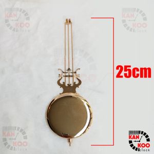 Cây lắc dao động xi vàng 25cm, dùng cho đồng hồ treo tường, đồng hồ gỗ, gỗ lũa