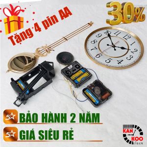 [COMBO 06] 7 món linh kiện lắp đồng hồ treo tường, đồng hồ gỗ lũa, DIY