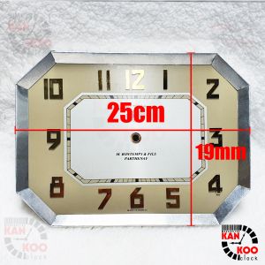 Mặt số đồng hồ Odo cổ kiểu bát giác ngang 25cmx 19cm, thay thế mặt Odo cũ do Kankoo Clock cung cấp và bảo hành 5 năm